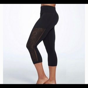 Calia crop capris with mesh siding